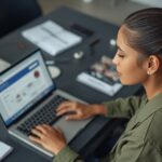 Pessoa brasileira trabalhando em ambiente digital profissional para ilustrar Como conseguir os primeiros freelas na Workana em 2026, com.
