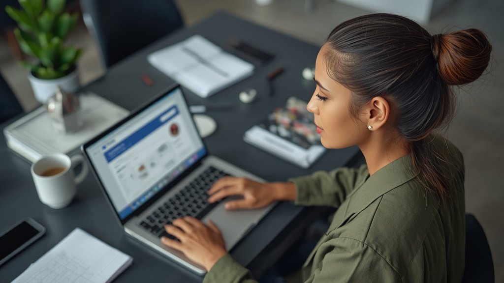 Pessoa brasileira trabalhando em ambiente digital profissional para ilustrar Como conseguir os primeiros freelas na Workana em 2026, com.
