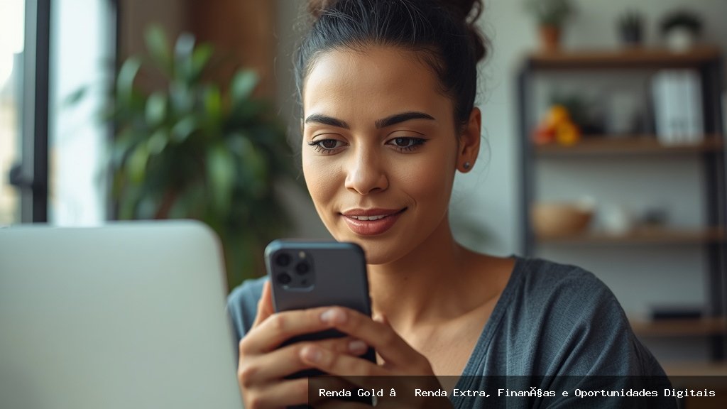 Pessoa brasileira trabalhando em ambiente digital profissional no notebook e no celular para ilustrar Como Criar um Canal de Ofertas no.