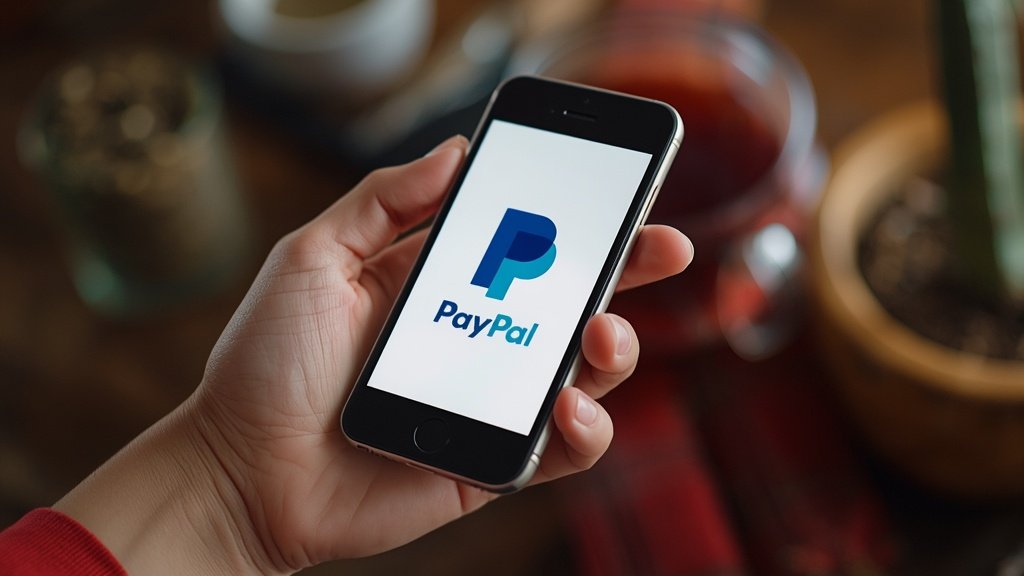 Pessoa brasileira trabalhando em ambiente digital profissional para ilustrar Como Ganhar Dinheiro com PayPal Pelo Celular, com mesa.