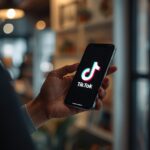 Pessoa brasileira trabalhando em ambiente digital profissional usando o celular e produtos organizados para ilustrar Como ganhar renda.